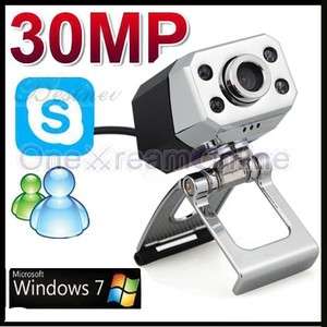 PC Computer Laptop USB LED 30M HD Webcam Web Camera+Microphone Mic For 