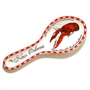  New Orleans Souvenir Crawfish Ceramic Spoon Rest 