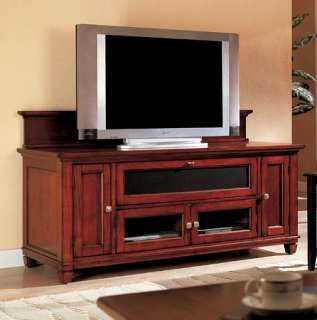 Modern Style Wood Cherry TV Stand Media Center Living Room Furniture 