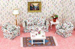 Dollhouse Miniature Living Room Furniture Set Sofa F  