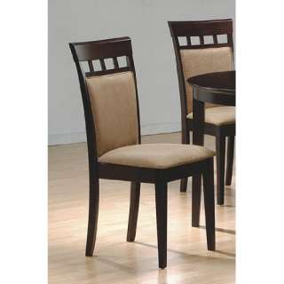   Set of 2 Contemporary Style Cappuccino Finish Dining Chairs