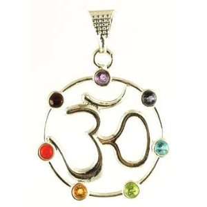 Om Chakra Pendant Charm Necklace Religious Wicca Wiccan Pagan Mens 