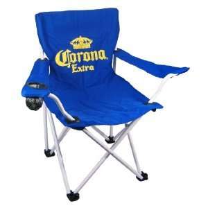 Corona Beer Folding Camp or Beach Blue Chair  