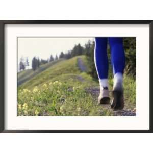  Ground Level View of Jogger on a Trail Superstock 