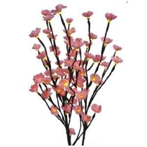   Set of 3 Lighted Cherry Blossom Fiber Optic Flowers