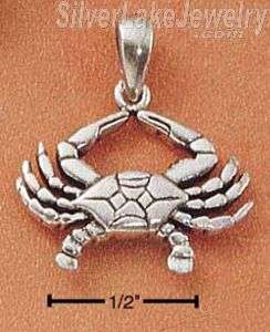 Sterling Silver CRAB CHARM PENDANT   