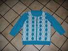 NWOT Leifsdottir Crazy Intarsia Cardigan size Medium  