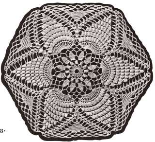 Vintage Crochet PATTERN MOTIF BLOCK Bedspread Pineapple  