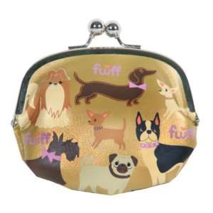  Dogs Coin Purse / Wallet   Pug , Boston Terrier, Scottie, Chihuahua 
