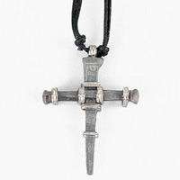 12x Pewter Nail Cross Necklaces Biker/Gothic/Wholesale  