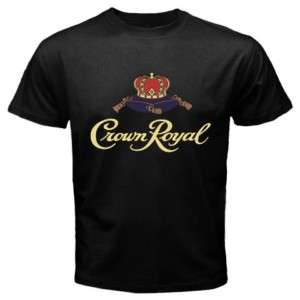 Canadian Whisky Crown Royal Black T Shirt Size S to 2XL  