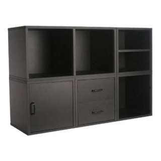 wood cube storage system wall unit organizer in black 45 x 30