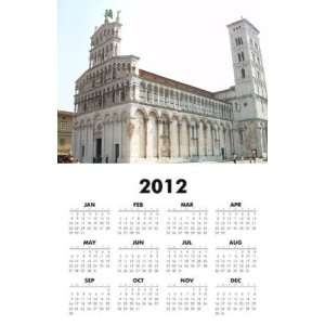  Italy   Church 2012 One Page Wall Calendar 11x17 inch on 