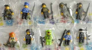 20 HOT Assorted Minifigures Building Block Brick Military Army SWAT 