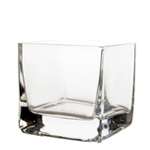 Cube Vase 3.15 (Wholesale Lot) Clear Square Vases (24pcs)   Photo 