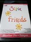 Sizzix Sizzlits Die FRIENDS & DAISIES fits CuttleBug BigShot Vagabond 