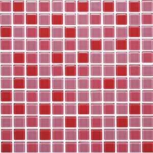   Original Style Mixed Glass Mosaics Red Ceramic Tile