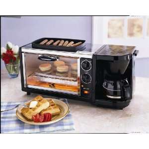  3 in 1 Breakfast Set Coffee Maker Oven Toaster Grill Plate 