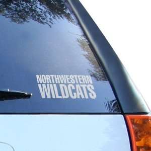  NCAA Northwestern Wildcats White Wordmark Car Decal 