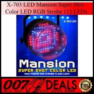 Super Shot Color RGB Strobe Lighting Effect 112 LED DJ Stage Club 