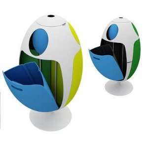 OVETTO RECYCLING WASTE BIN BY GIANLUCA SOLDI   BLUE GREEN 