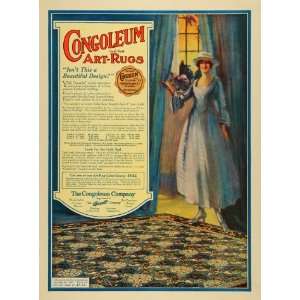  1918 Ad Decorative Congoleum Art Rugs Household Decor 