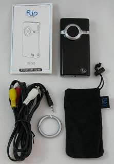 PURE Digital Flip Mino Black Camcorder 60 Min 2GB AS IS 813477010027 