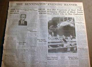 1947 newspapers TEXAS CITY DISASTER explosion kills 581  