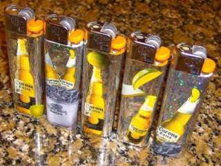 LOT OF 5 CORONA BEER COMPANY LIGHTERS SET COLLECTABLE  