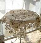 Hand Crochet Water Drop Silk Embroidery Table Cloth 36