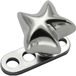    Star Surgical Steel Micro Dermal Surface Anchor   Top Only Jewelry