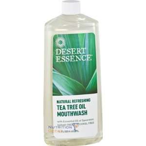  Desert Essence Tea Tree Oil Mouthwash w/Spearmint, 16 Ounce 