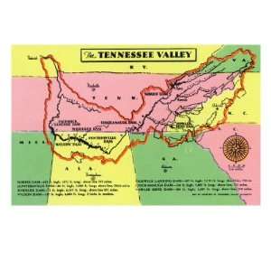 Norris, Tennessee   Detailed Map of the Tennessee Valley Authority and 