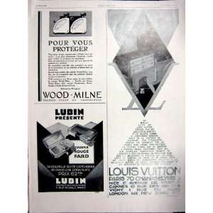  Advert Wood Milne Lubin Louis Vuitton French Print 1929 