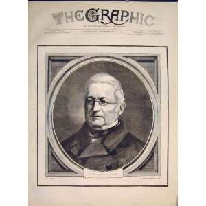  Portrait Louis Adolphe Thiers Old Print 1877 Antique