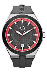 AX Armani Exchange Rubber Strap Watch $120.00