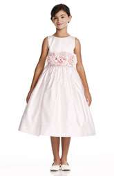 Us Angels Flower Sash Sleeveless Dress (Toddler, Little Girls & Big 