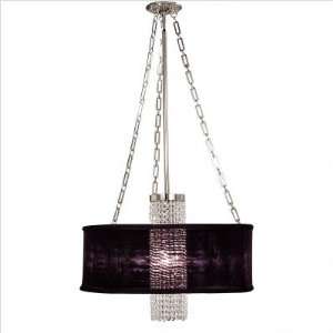 Angelique Dining Chandelier in Polished Silver Size 32, Shade Color 