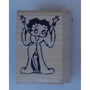  Betty Boop Furcoat Wood Mounted Rubber Stamp (Discontinued 