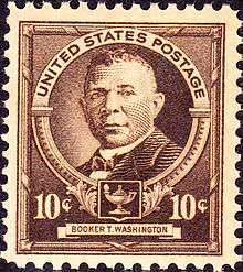 Booker T. Washington was honored on a Famous Americans Series 