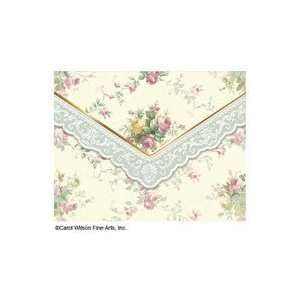 Carol Wilson Rose Bouquet Note Card Set 10 Ct. Discontinued Print
