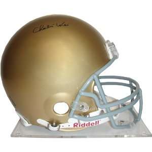 Charlie Weis Autographed Notre Dame Game Full Size Helmet
