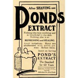  1907 Ad Lamont Corliss Ponds Extract After Shaving 