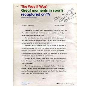  Curt Gowdy Autographed The Way It Was TV Letter   MLB Cut 