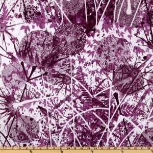  44 Wide Wild Garden Wild Rye Purple Fabric By The Yard 