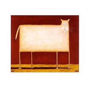  White Cat II by Daniel Kessler. Size 15.25 X 12.75 Art 