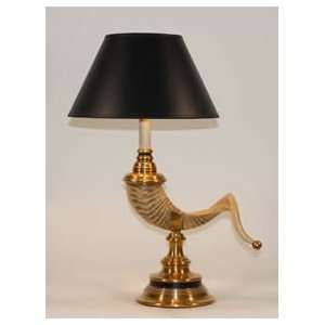  Chapman Rams Horn Table Lamp with Solid Brass Mountings 