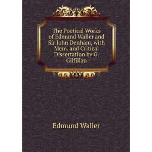  The Poetical Works of Edmund Waller and Sir John Denham 