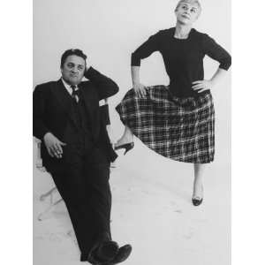  Italian Dir. Federico Fellini and Actress Wife Giulietta 