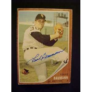 Frank Baumann Chicago White Sox #161 1962 Topps Autographed Baseball 